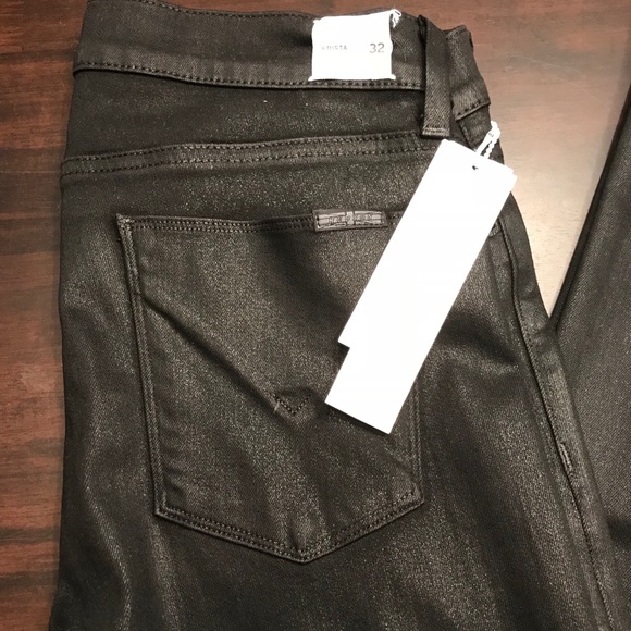 HP NWT Hudson Krista Skinny Waxed Jeans $189 - Picture 4 of 8